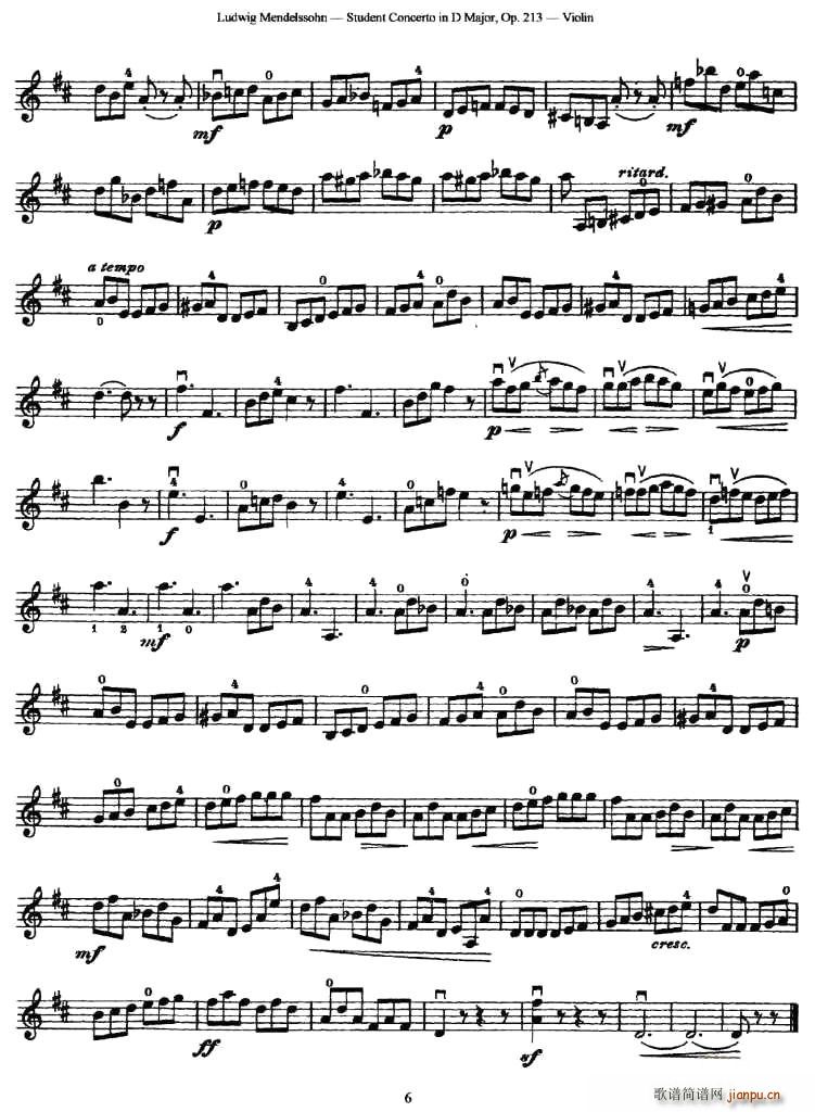 Student Concerto in D Major(ʮ�ּ�����)6