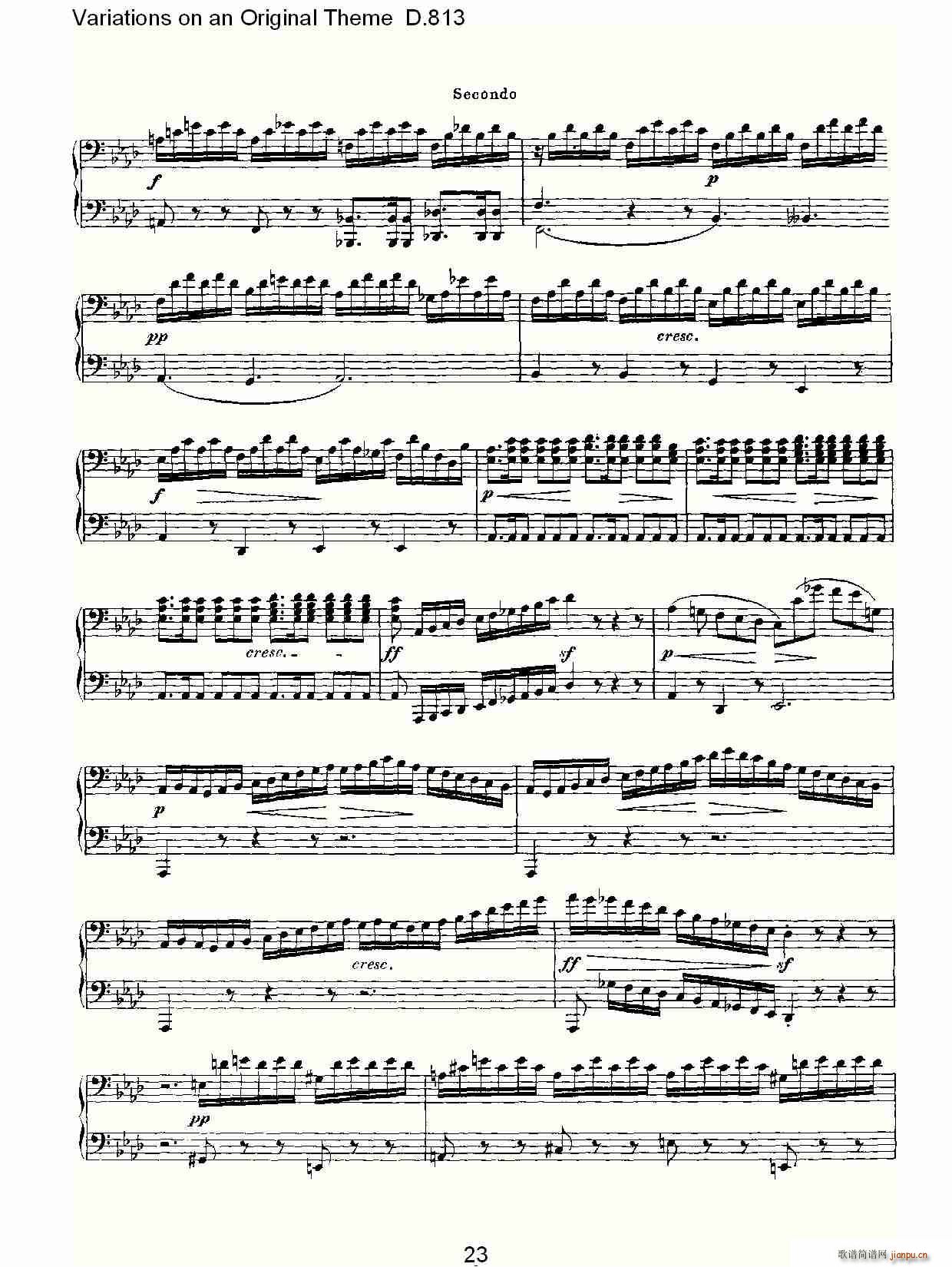 Variations on an Original Theme D.813(ʮ�ּ�����)23