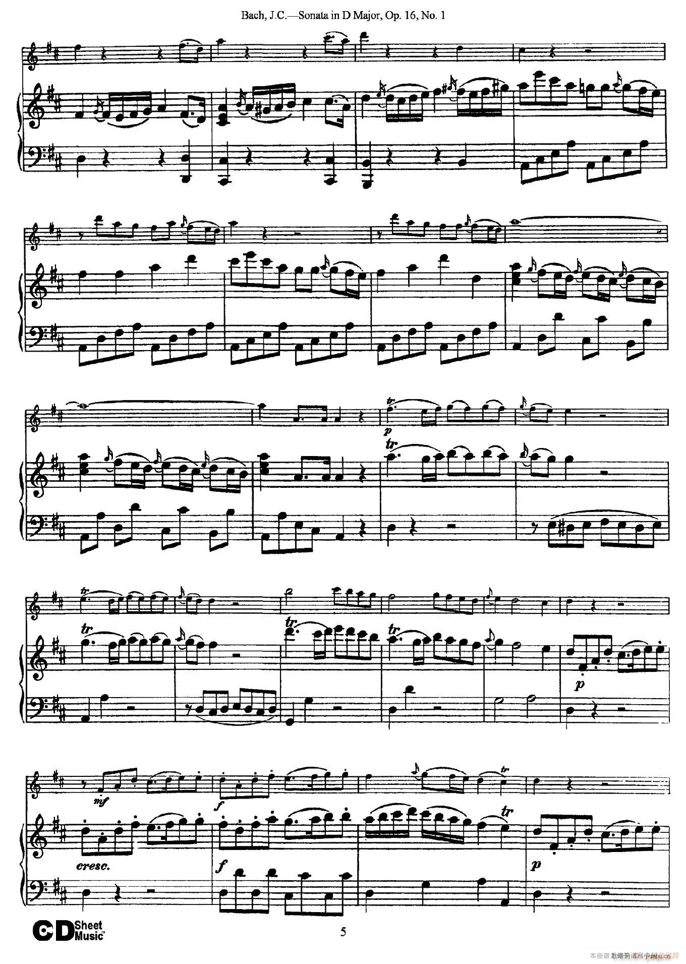 Sonata in D Major Op 16 No 1 ��ٰ���(����V)5