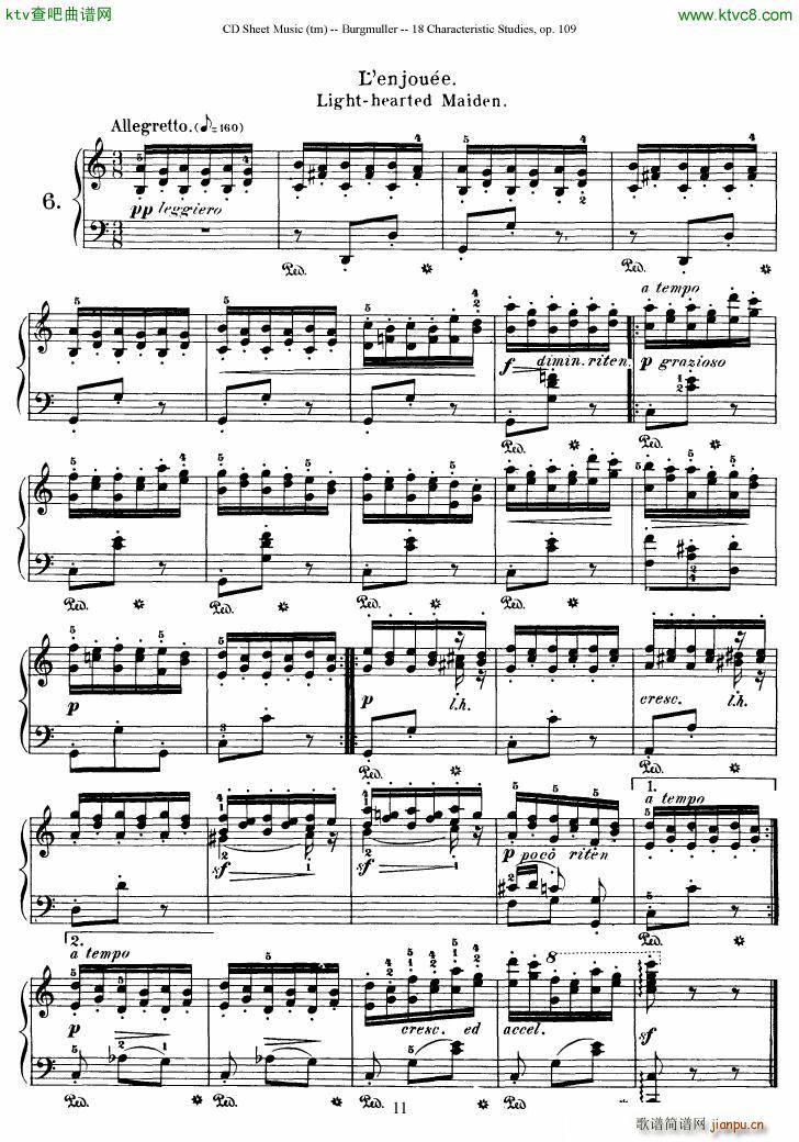 Burgmuller 18 characteristic studies op109(����V)11