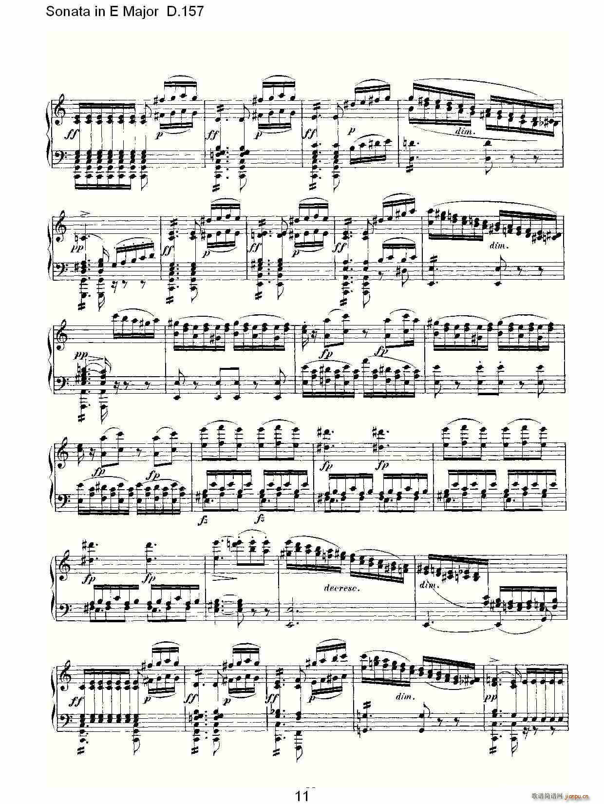 Sonata in E Major D.157(ʮ�ּ�����)11