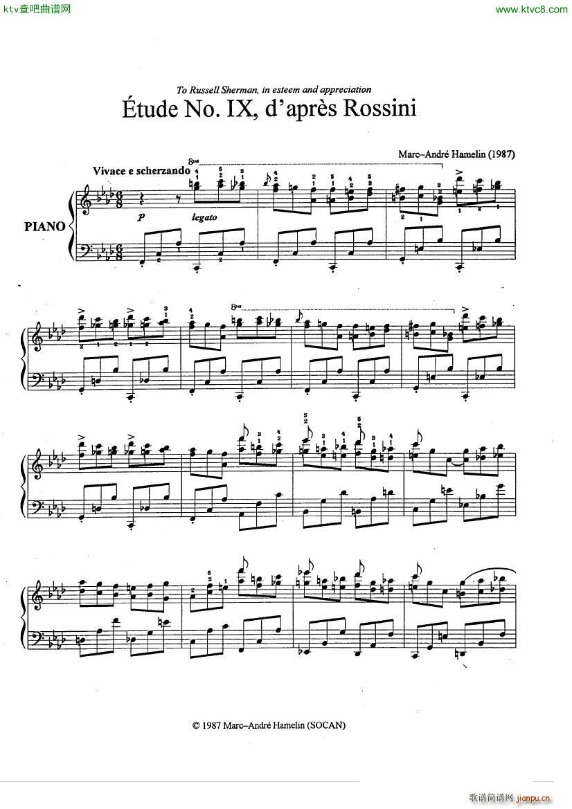 Etude No 9 D apr��s Rossini(����V)1