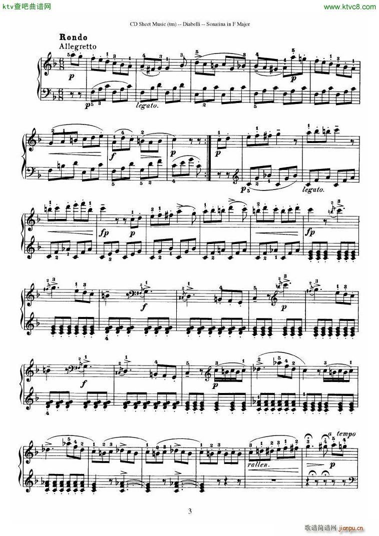 Diabelli Sonatinas Op 168 No 1 7 34P(����V)3