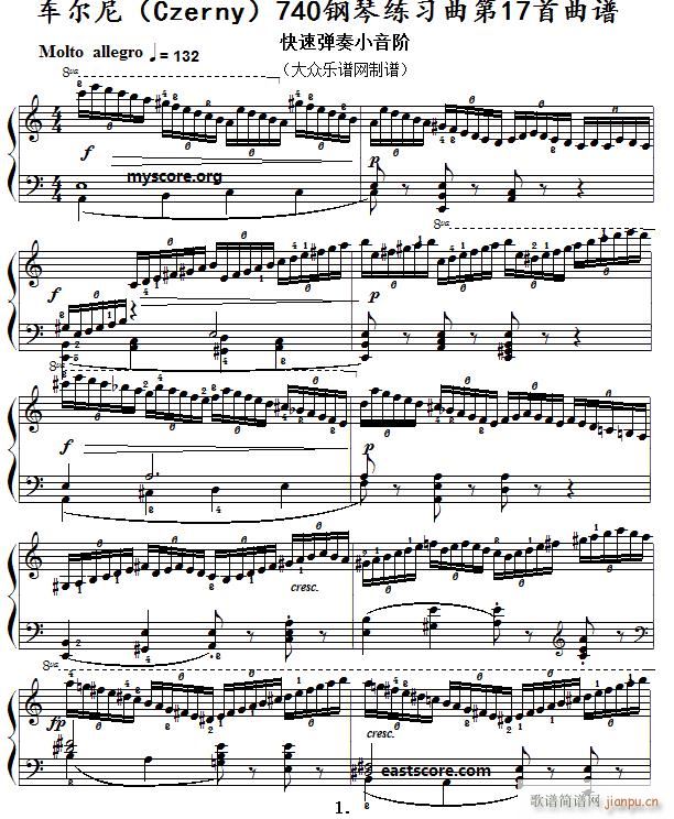 ܇(ch��)���� ��ָ�`�ɼ��g(sh��)���� Czerny 740 ��17��(����V)1