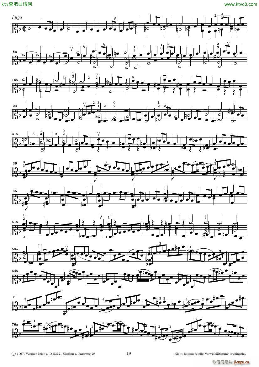 Bach JS BWV 1005 Sonata for Solo Violin in C(����V)19