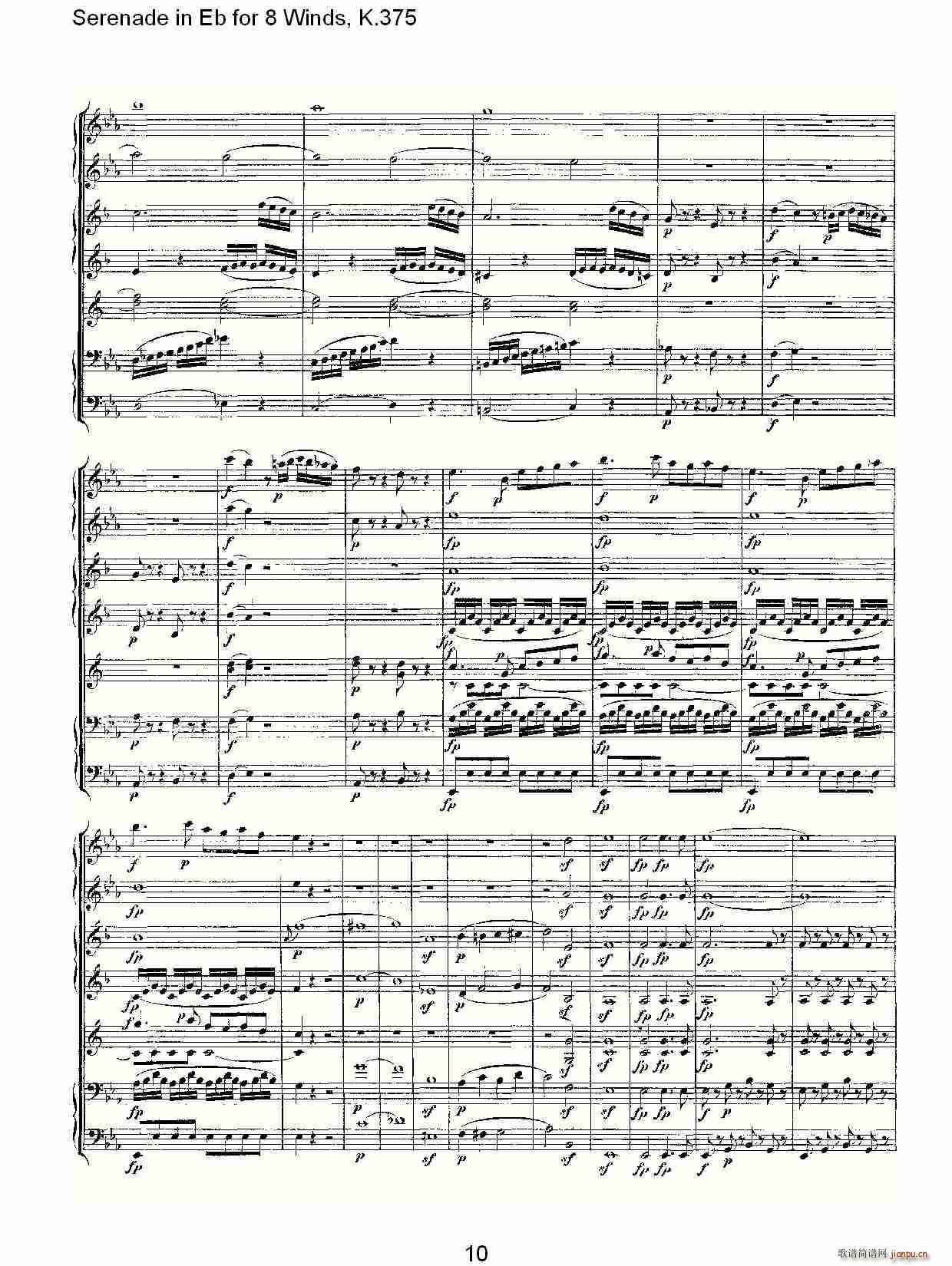 Serenade in Eb for 8 Winds, K.375(ʮ�ּ�����)10