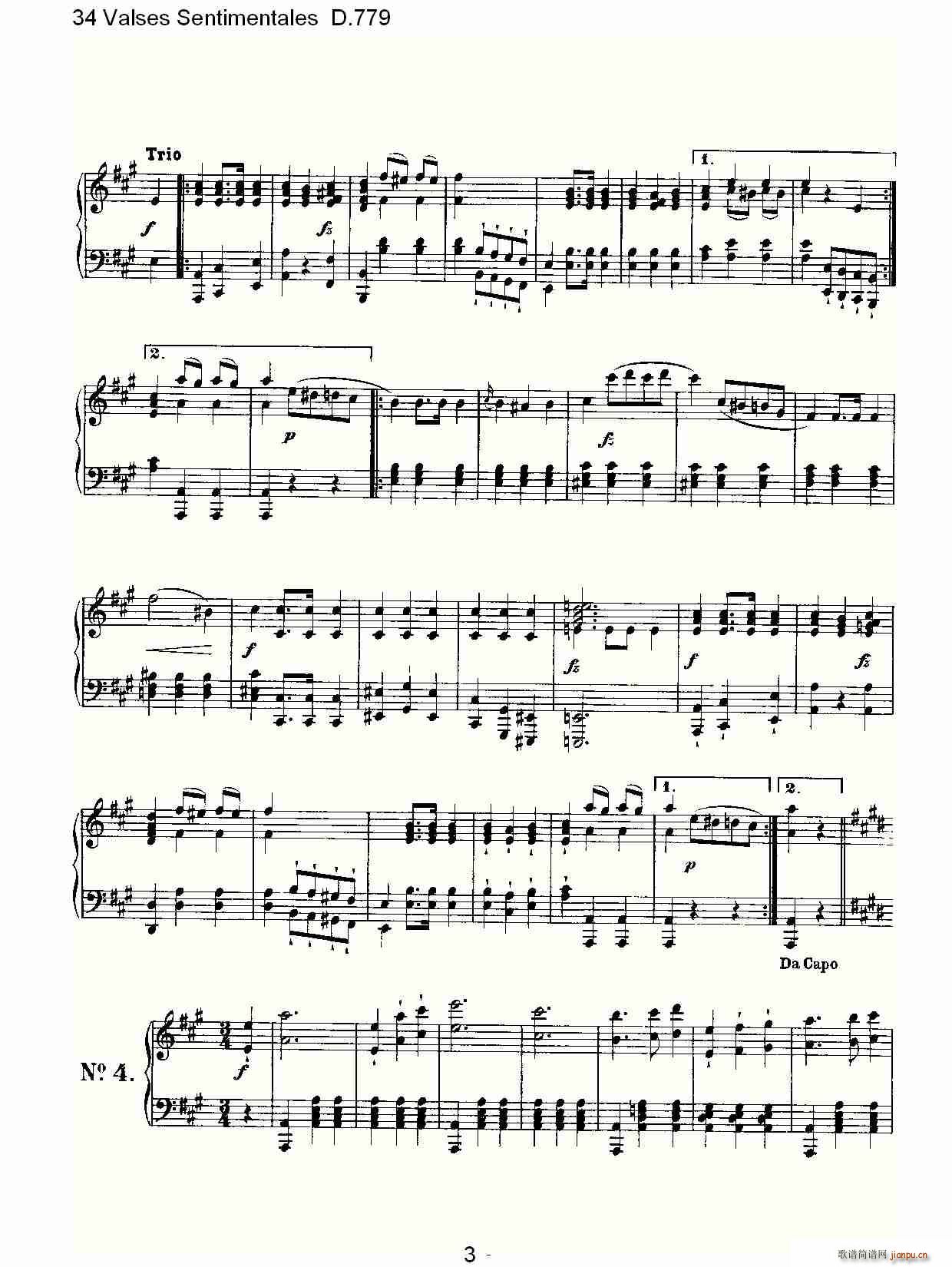34 Valses Sentimentales D.779(ʮ�ּ�����)3