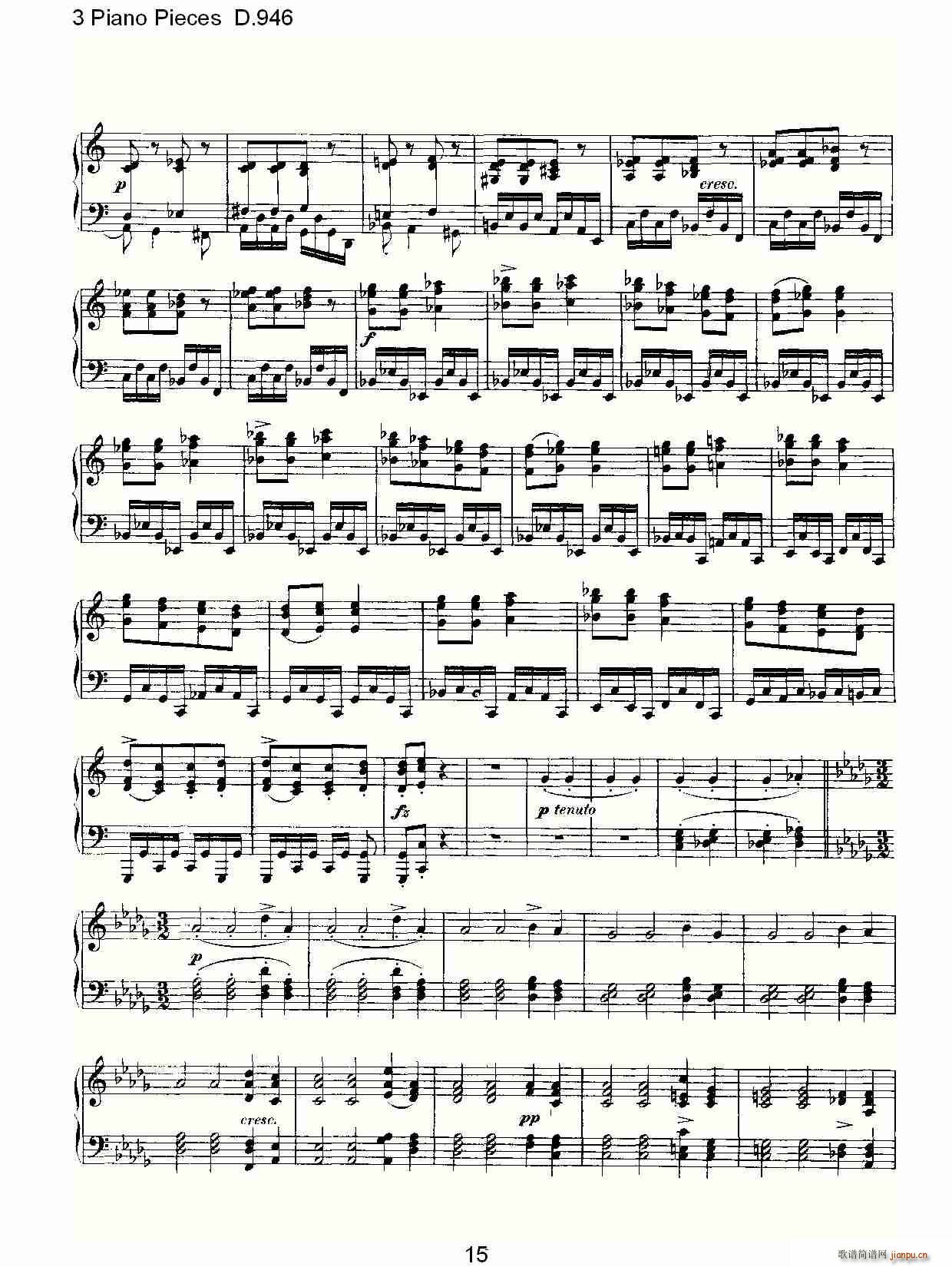 3 Piano Pieces D.946(����V)15