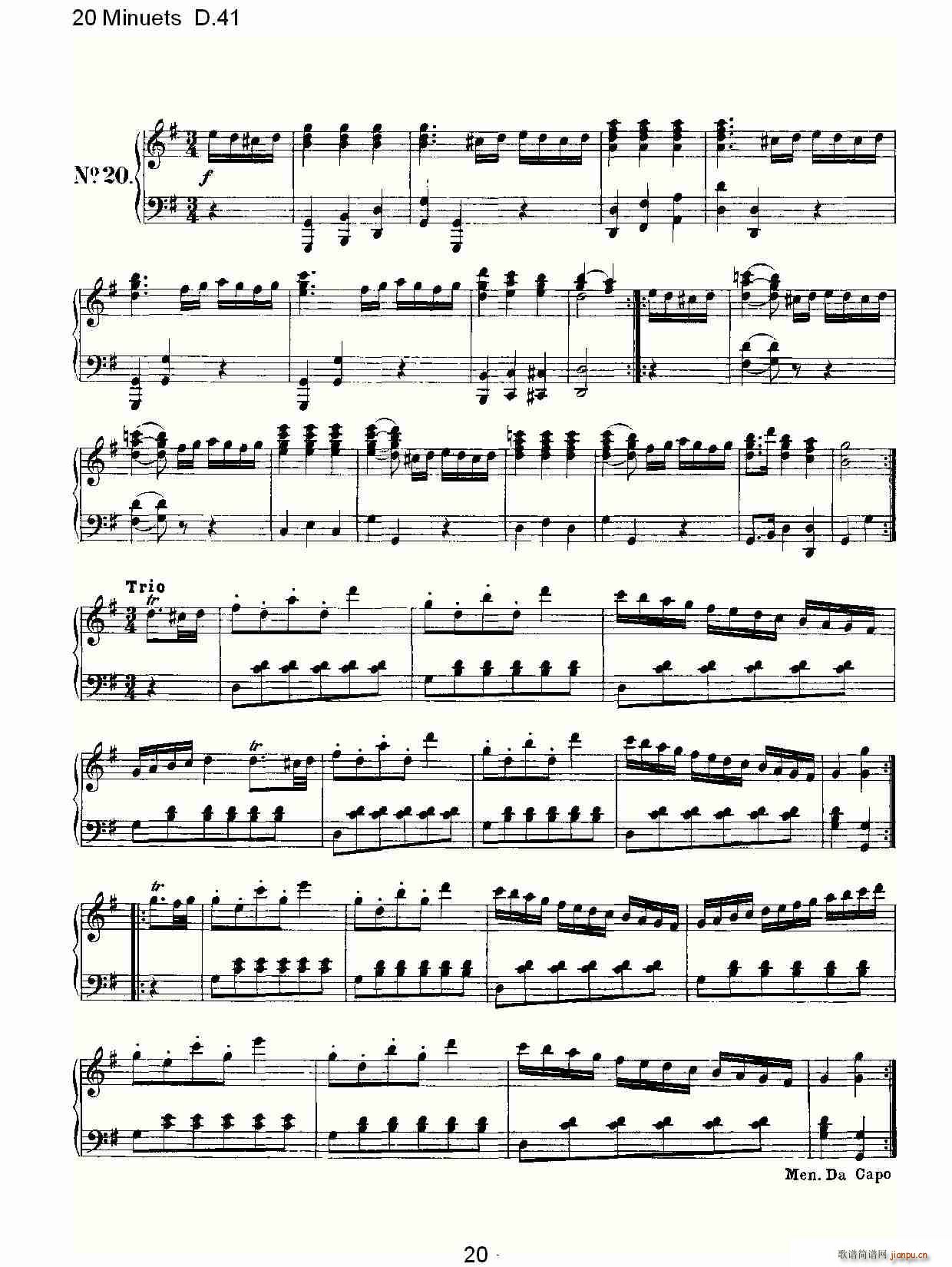 20 Minuets D.41(ʮ�ּ�����)20