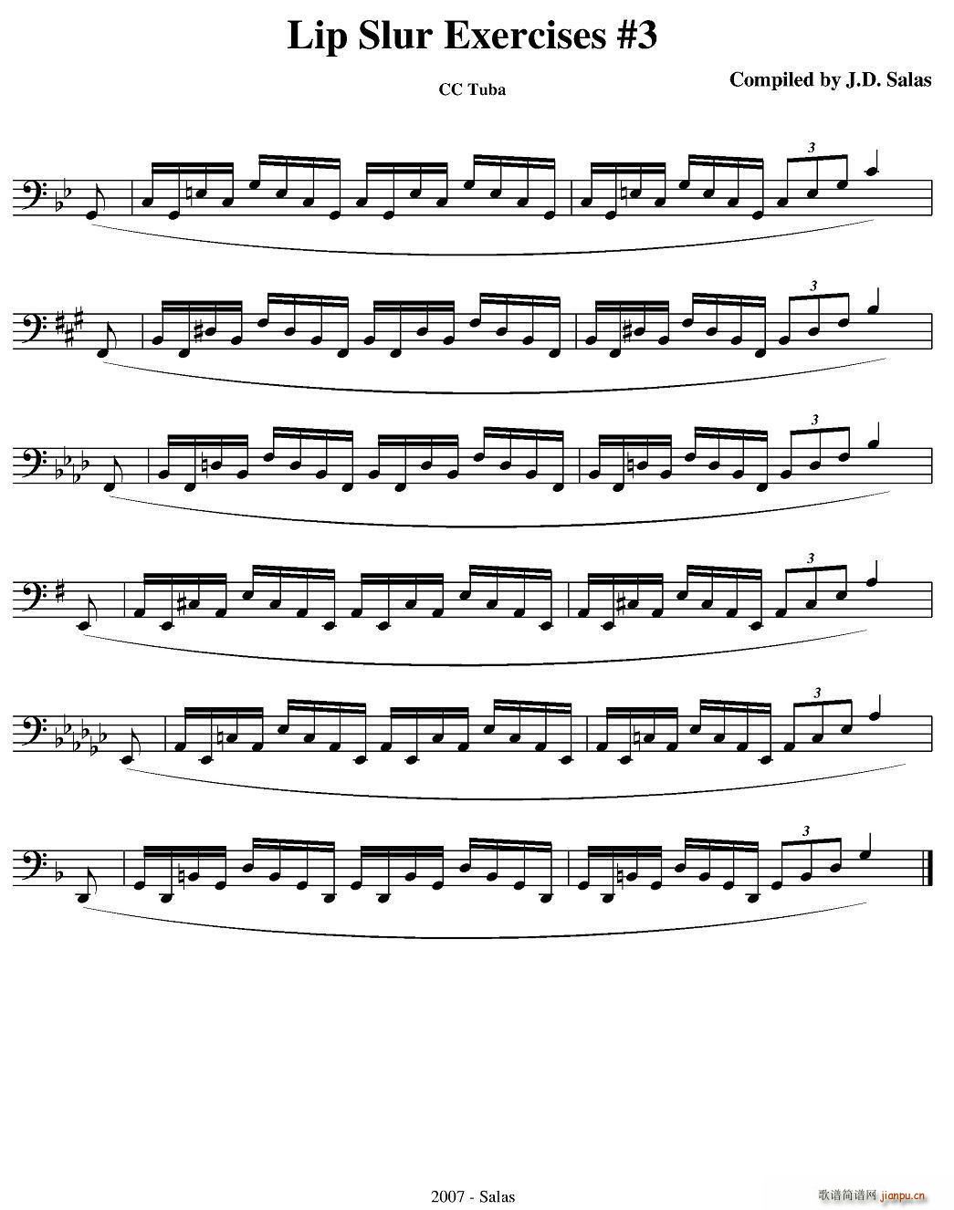 Lip Slur Exercise C Tuba ��̖�����̲��x��(ʮ�ּ�����)3