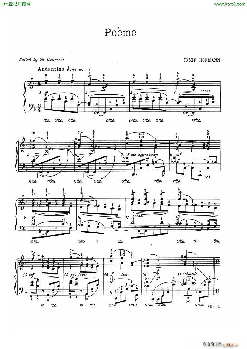 HOFMANN Poeme(����V)1