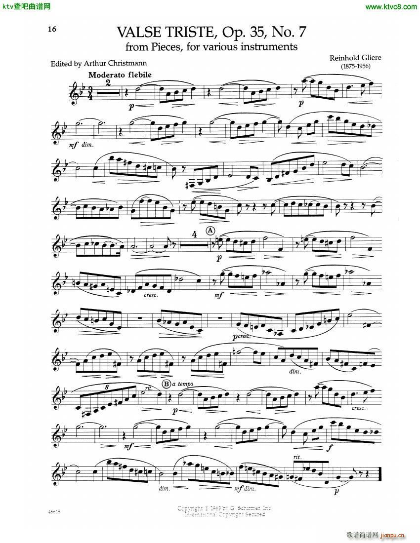 Valse Triste op 35 7 R Gliere(����V)1