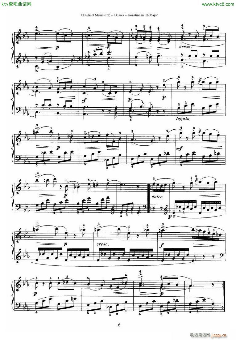 Dussek Sonatina in G Major(����V)35