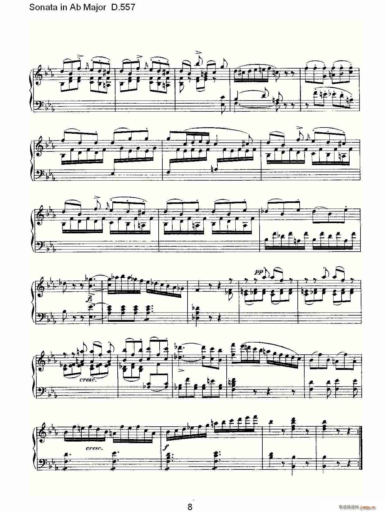 Sonata in Ab Major D.557(ʮ�ּ�����)8