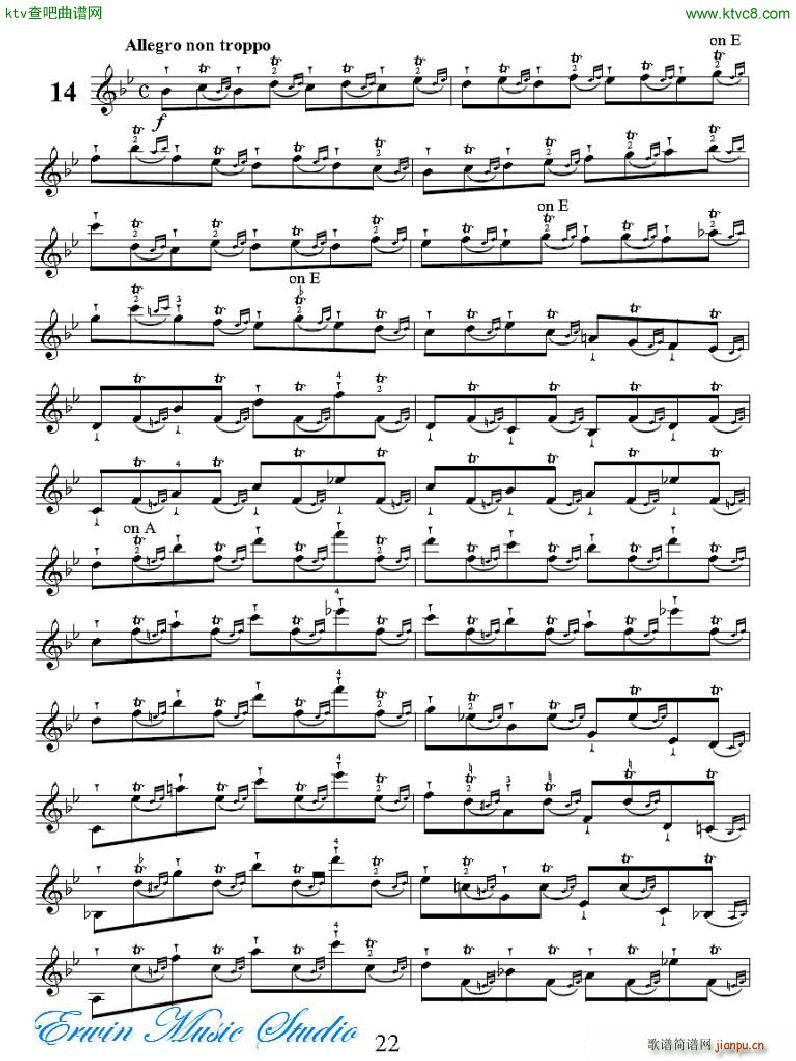 ���R�ɠ� 42�׾�����Rudolphe Kreutzer 42 Studies 13 21(ʮ�ּ�����)3