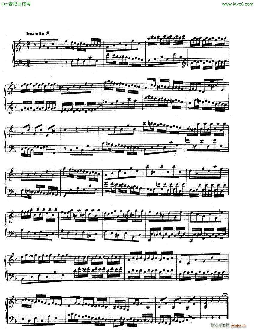 Bach JS BWV 779 2 Part Invention No 08(����V)1