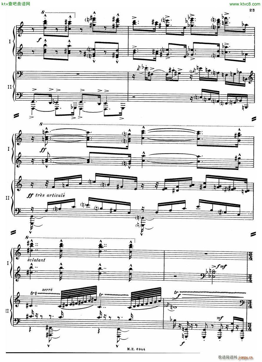 Auric Partita for two pianos(����V)23