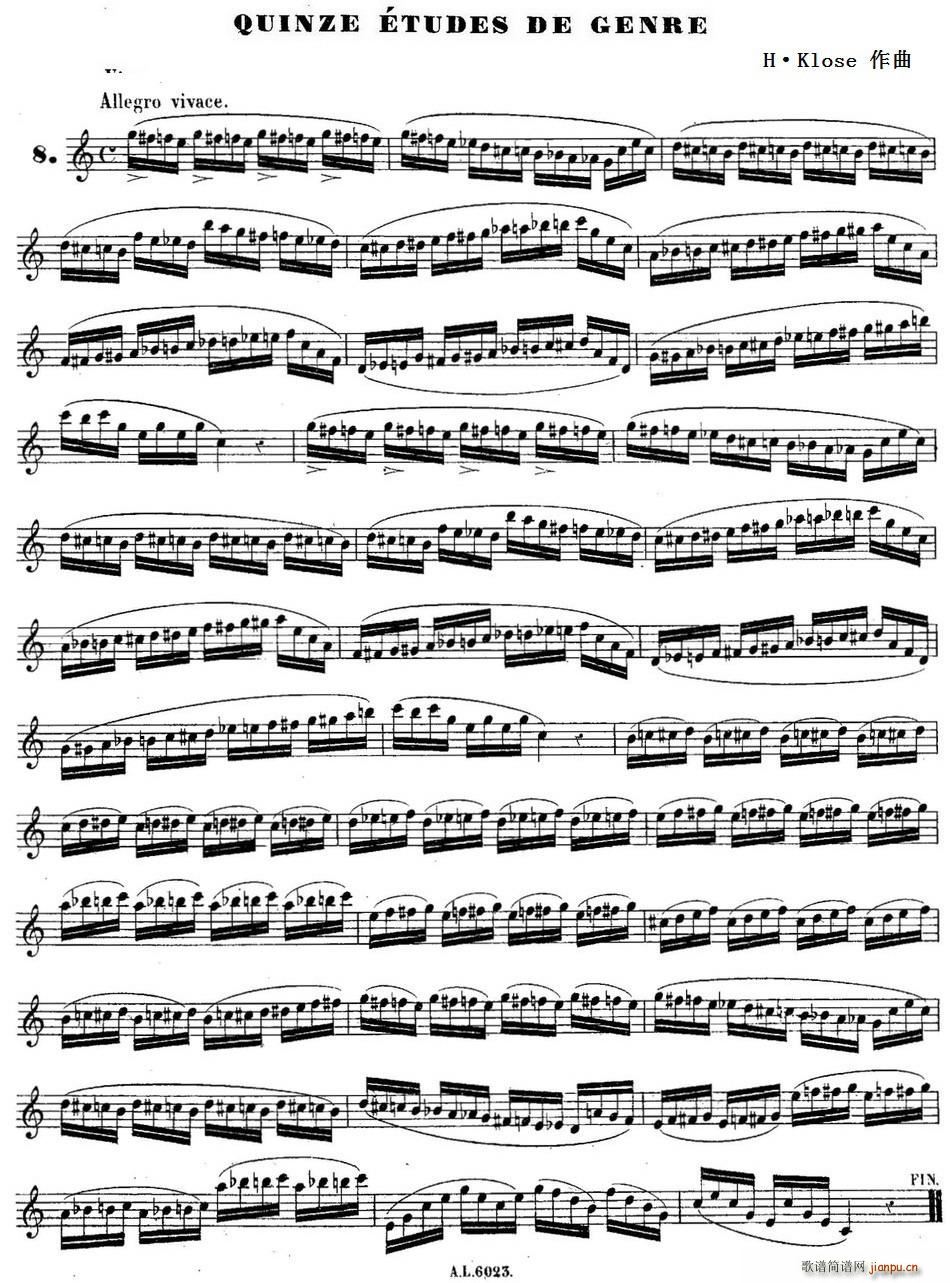 H Klose������ Quinze etudes de genre 8(ʮ�ּ�����)1
