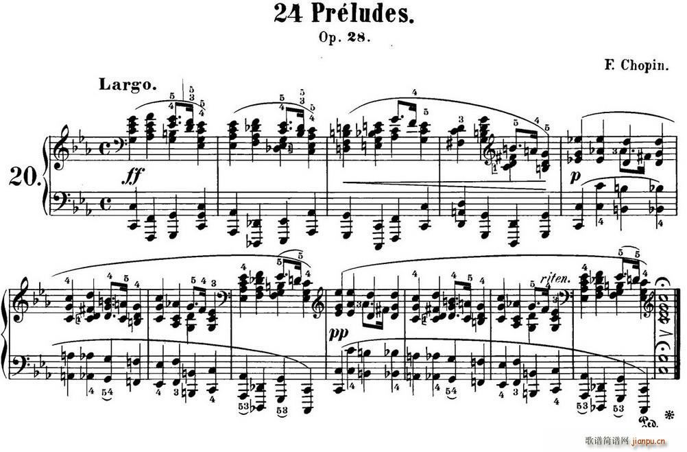 Ф�� 24�����ǰ���� Op 28 No 20 CС�{(����V)1