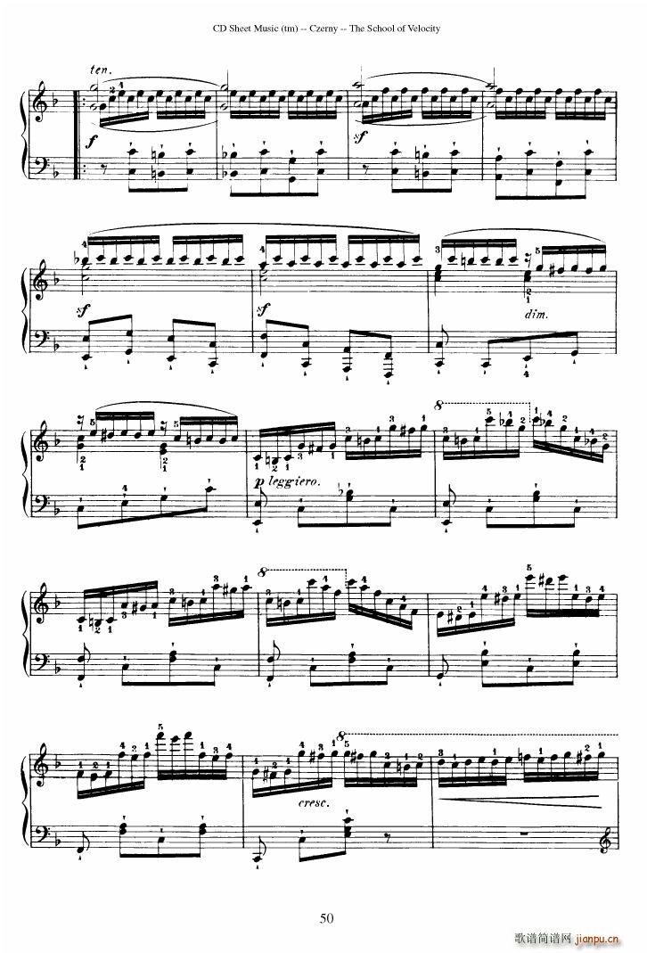 Czerny op 299 Schule der Gel ufigkeit 2(����V)50