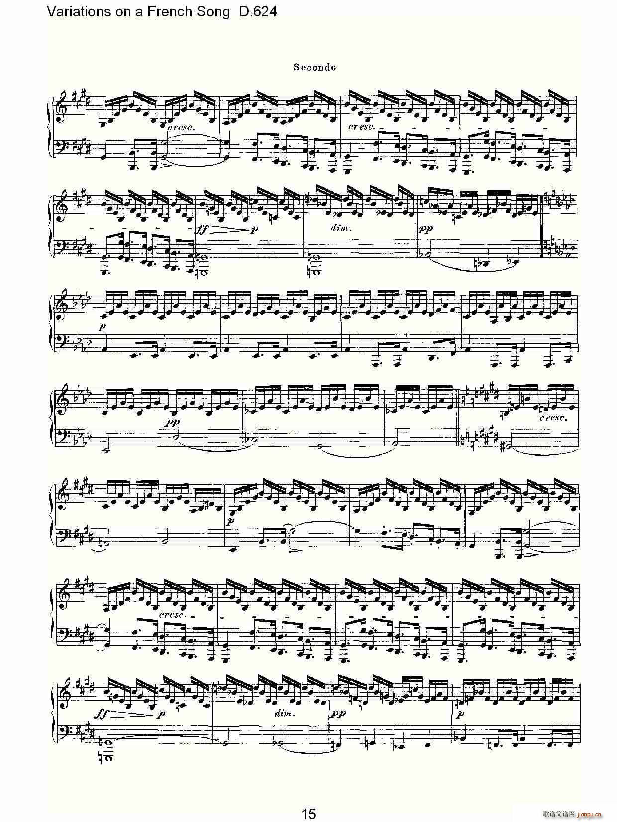Variations on a French Song D.624(ʮ�ּ�����)15
