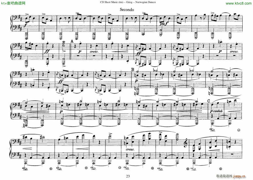 Grieg Norwegian Dance Op 35 1 4 Duet(����V)23