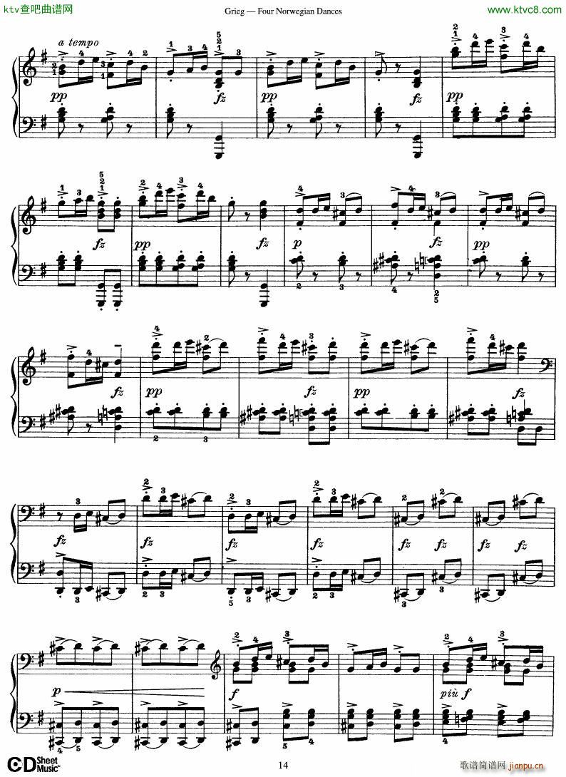 Grieg Four Norwegian Dances(����V)14