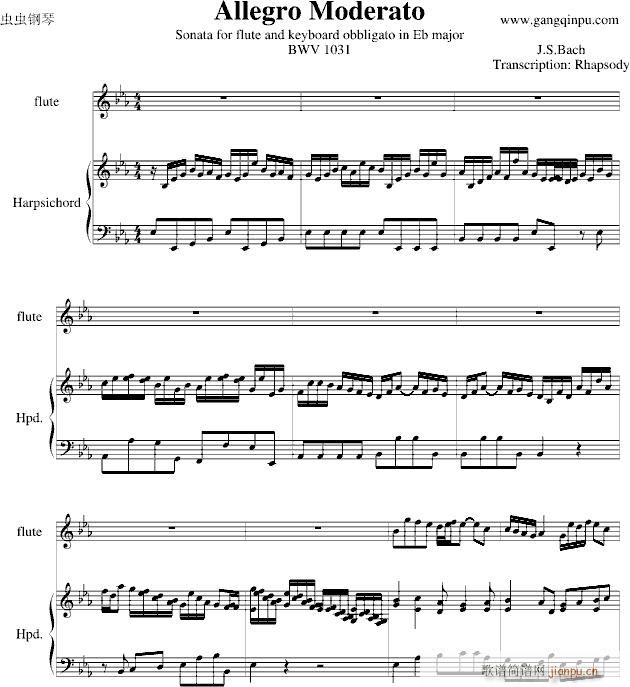 �ͺ�����I�مf(xi��)����BWV1031��һ��(l�� )��(����V)1