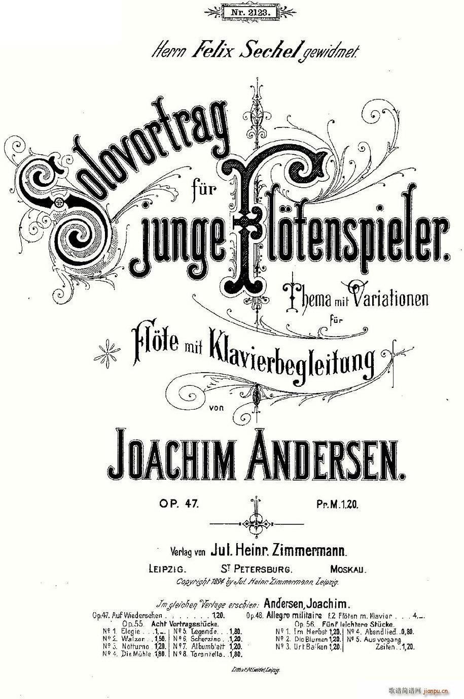 Solovortrag fur junge Flotenspieler.Op.47(�Ѻ��V)1