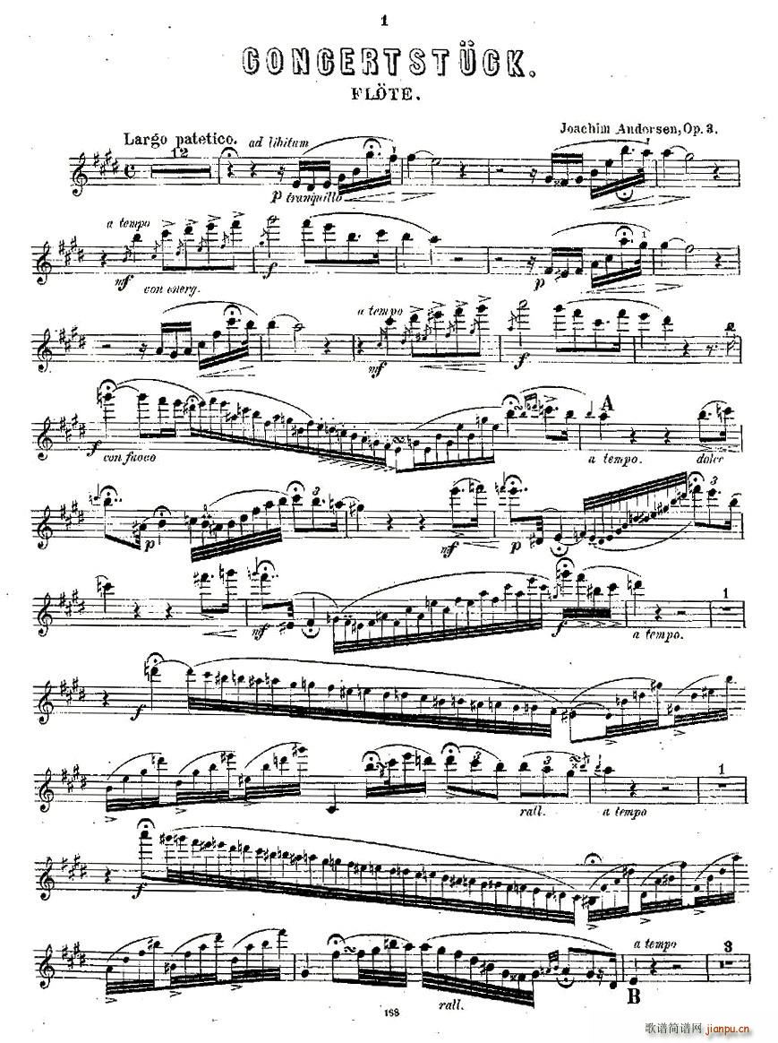 Concertst��ck . Op. 3. - flute part only(ʮ�ּ�����)1