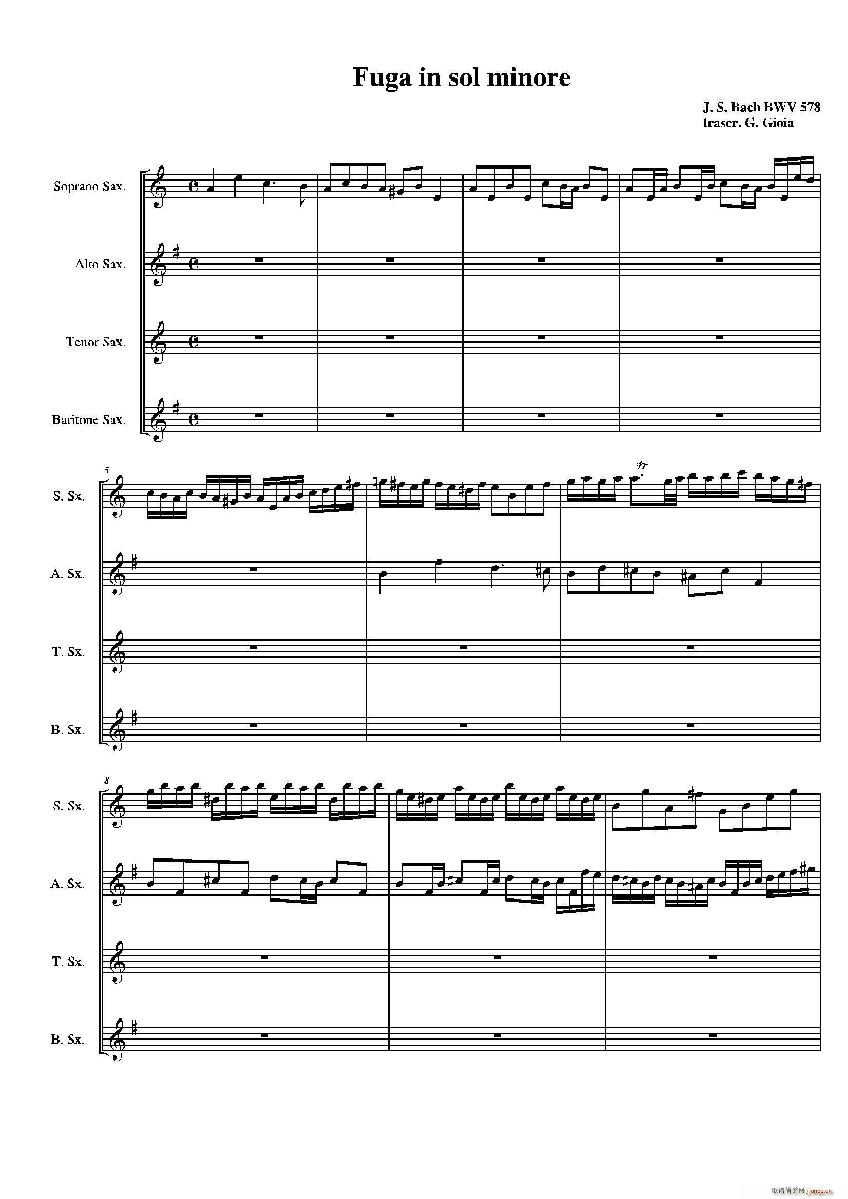 Fuga in G minor gС�{�x�� ������(���V)1