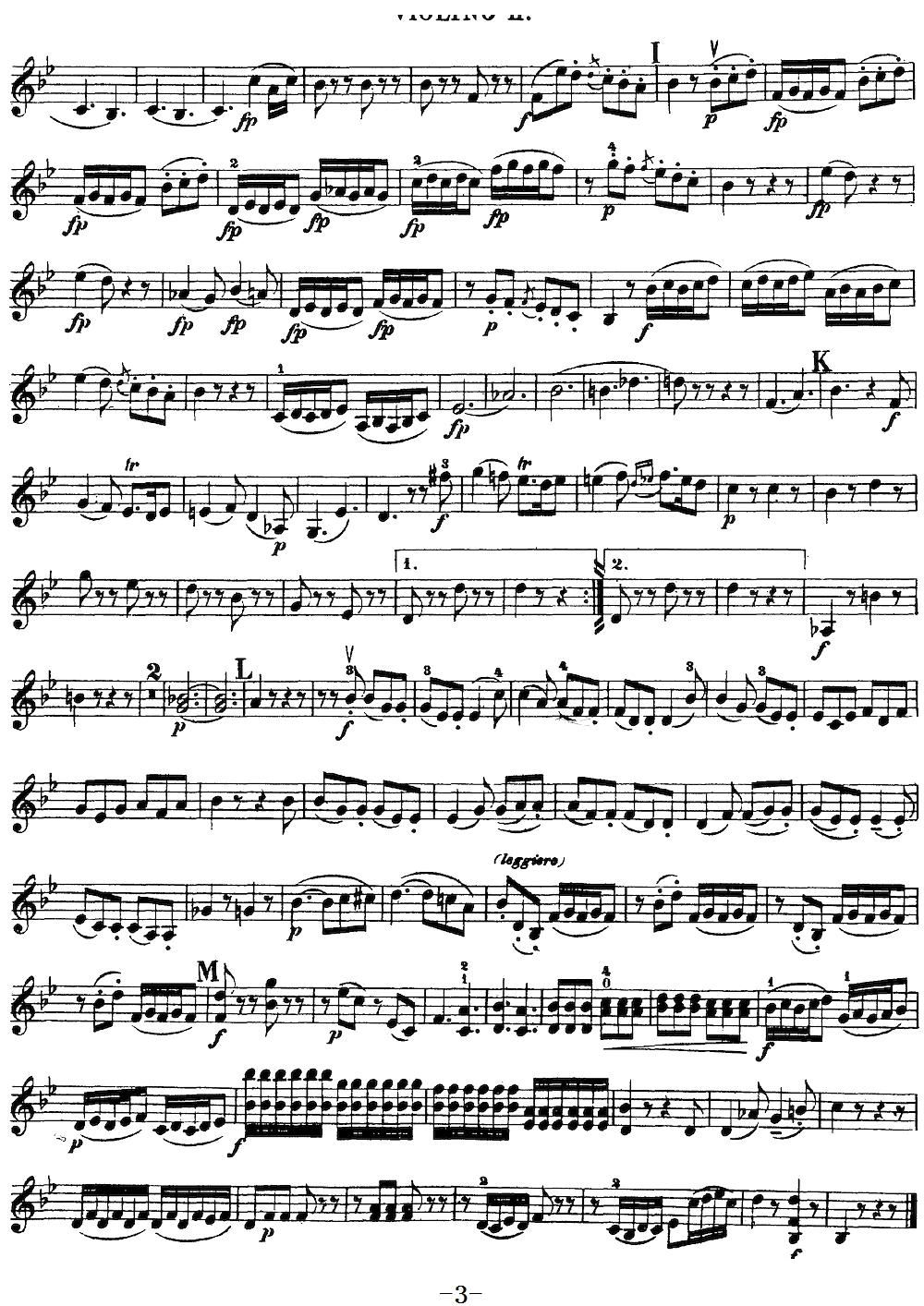 Mozart Quartet No 17 in Bb Major K 458 Violin 2(ʮ�ּ�����)3