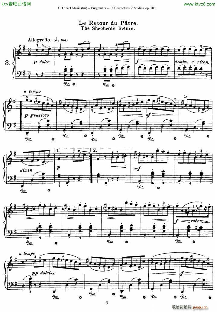 Burgmuller 18 characteristic studies op109(����V)1