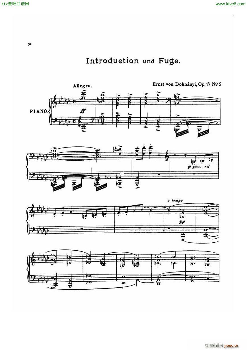 Dohnanyi 17 5 5 Humoresken IntroduktionAndFuge(����V)1