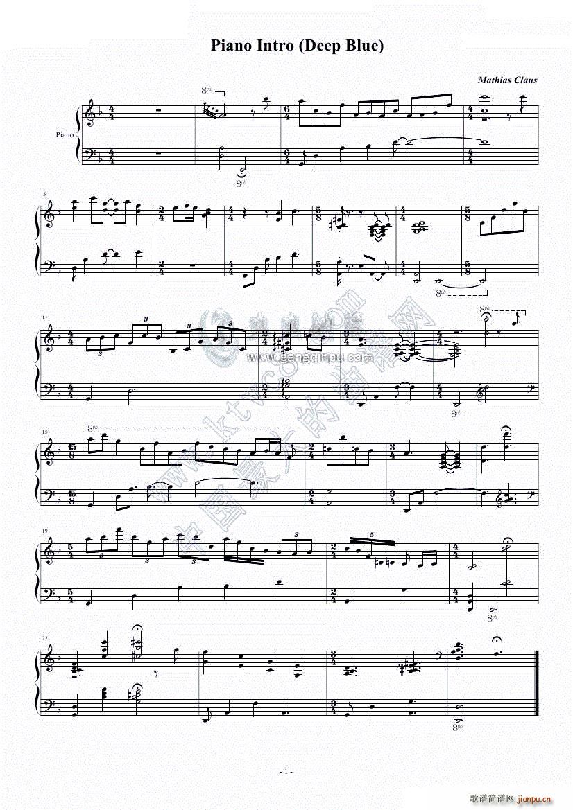 Piano Intro Deep Blue(����V)1