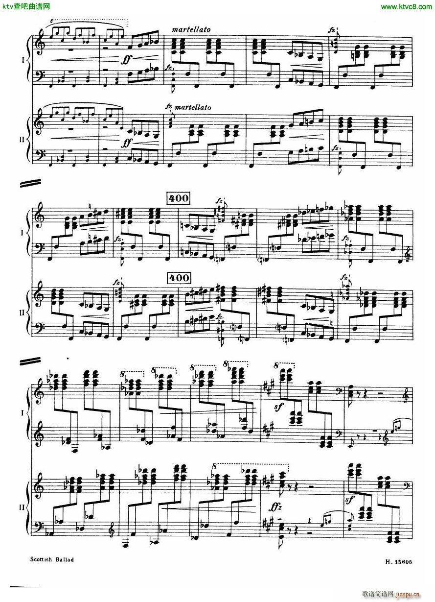 Britten Scottish Ballad op 26 arr for 2 pianos(����V)39