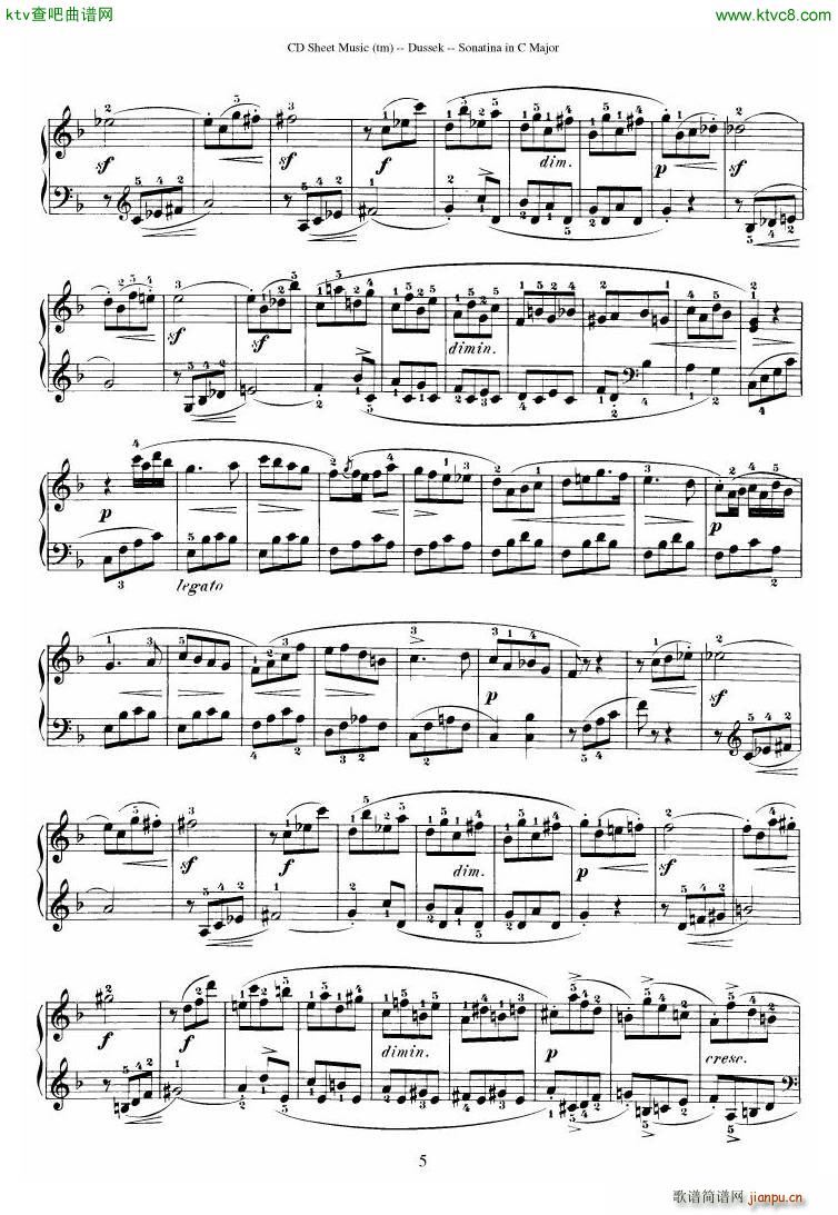 Dussek Sonatina in G Major(����V)10