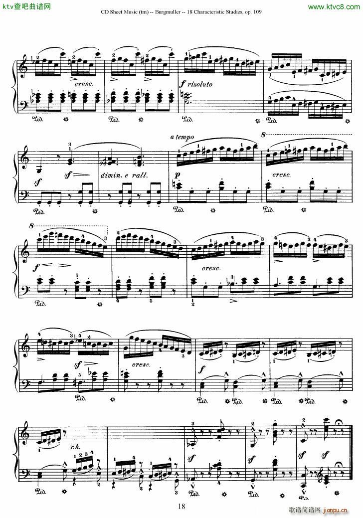Burgmuller 18 characteristic studies op109(����V)18