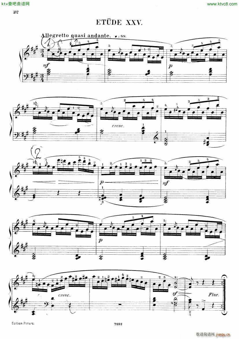 Henri Bertini 1798 1876 25 Easy Etudes Op 100(����V)33