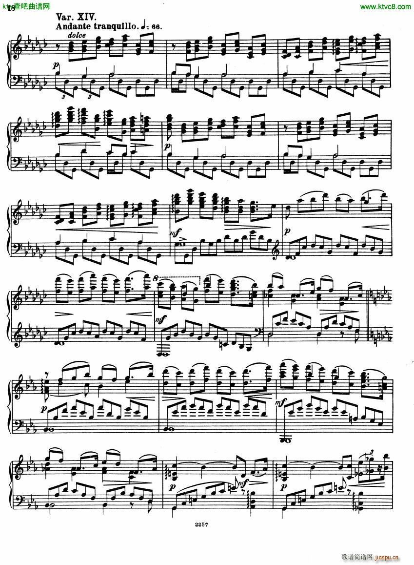 Glazunov Theme et Variations Op 72(����V)18