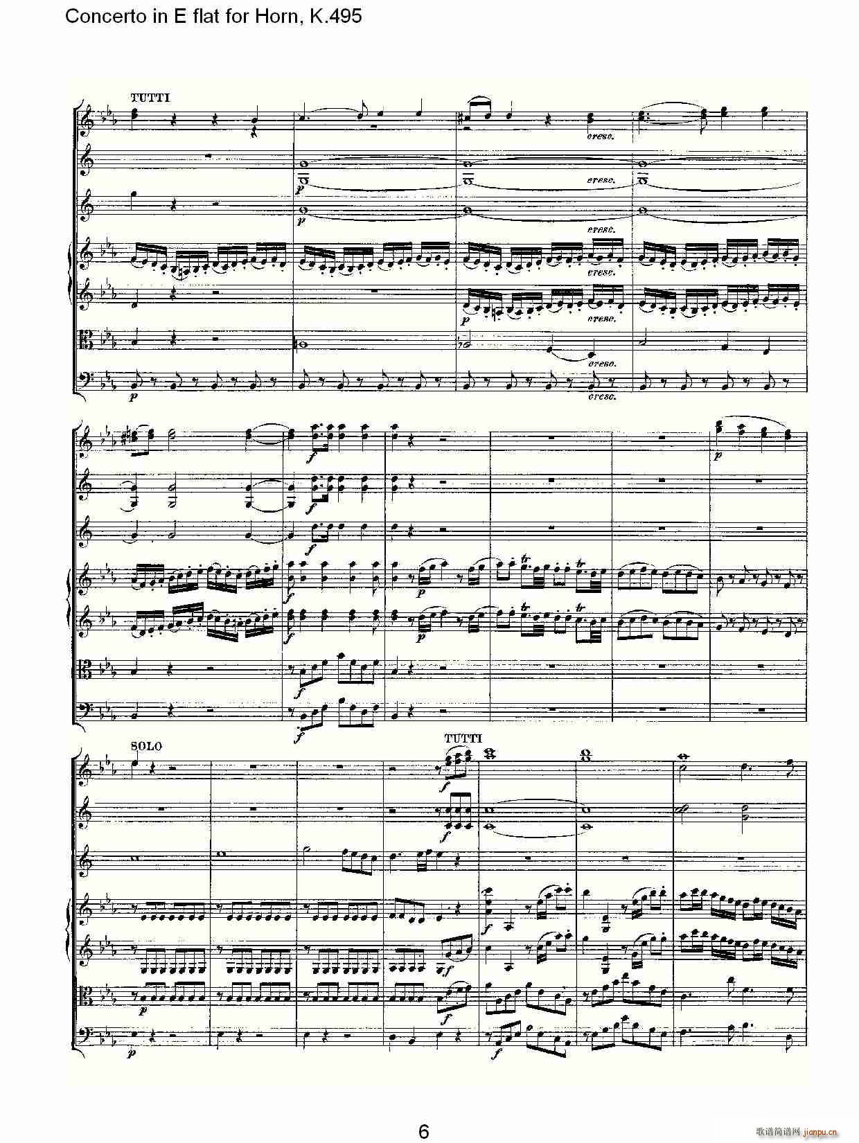 Concerto in E flat for Horn, K.495(ʮ�ּ�����)6