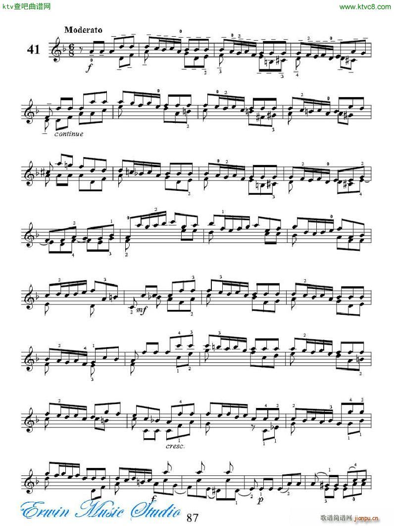 ���R�ɠ� 42�׾�����Rudolphe Kreutzer 42 Studies 35 42(ʮ�ּ�����)16