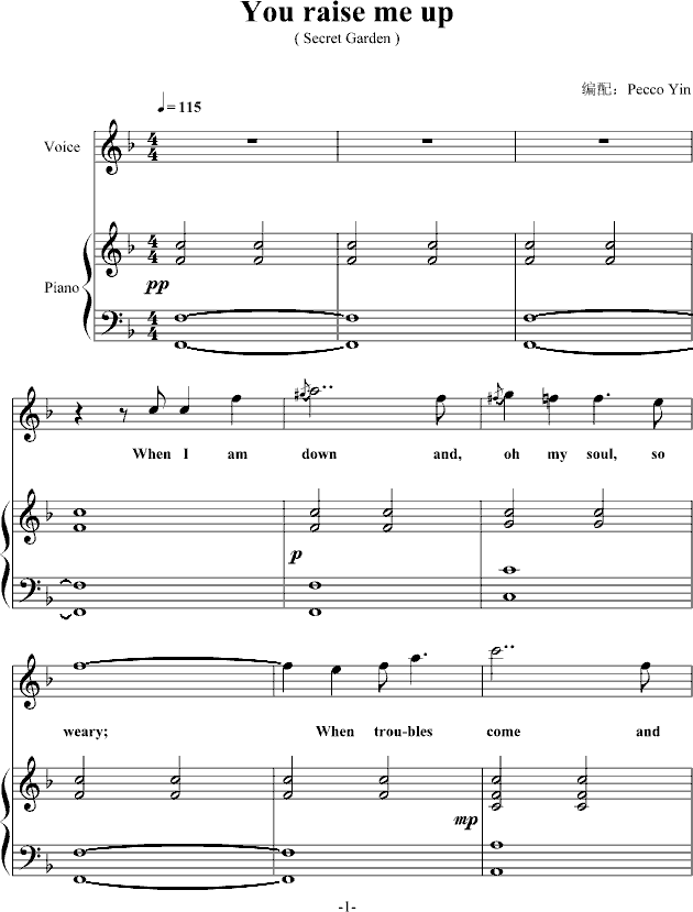 you raise me up�����V(����V)1