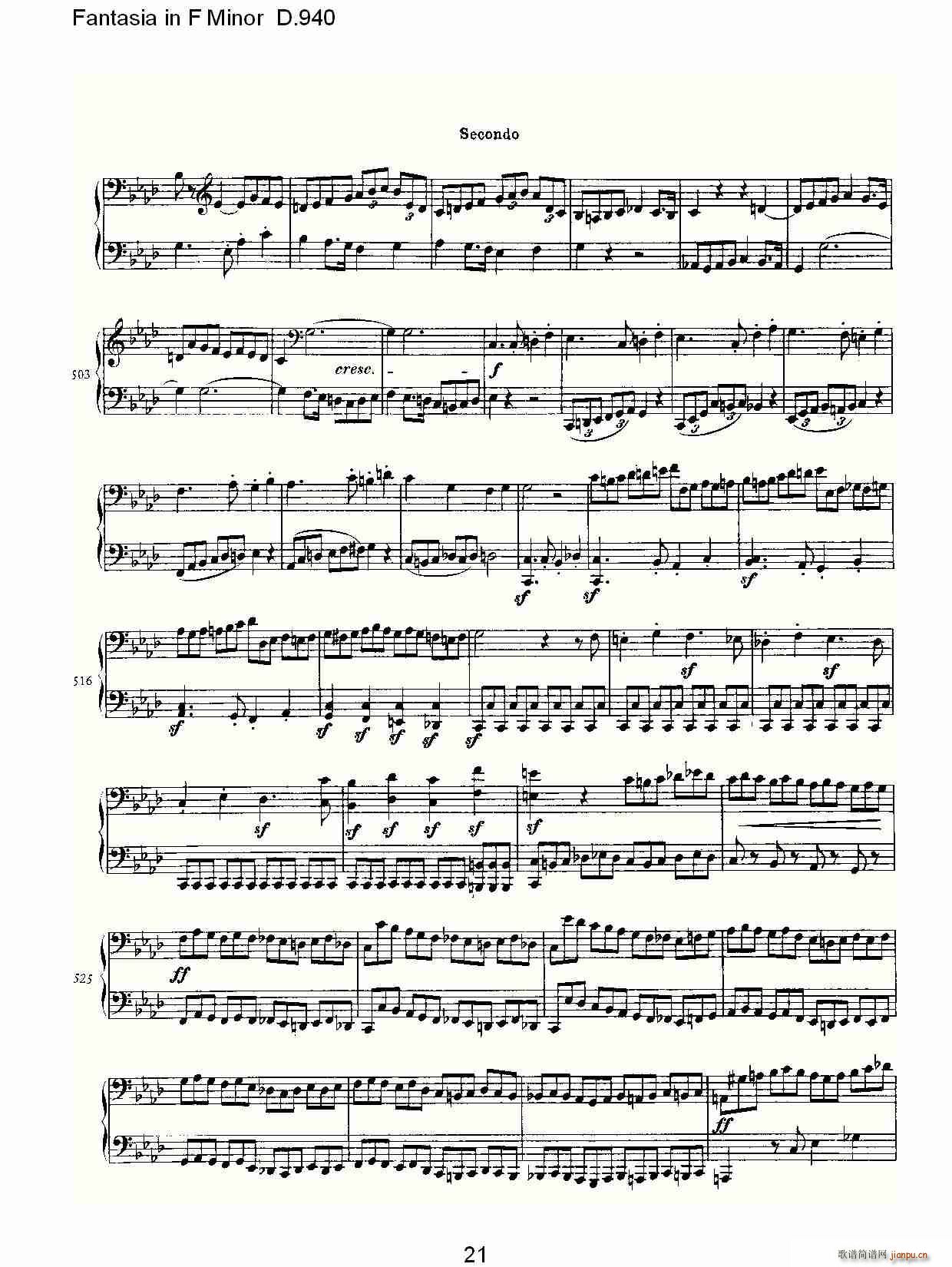 Fantasia in F Minor D.940(ʮ�ּ�����)21