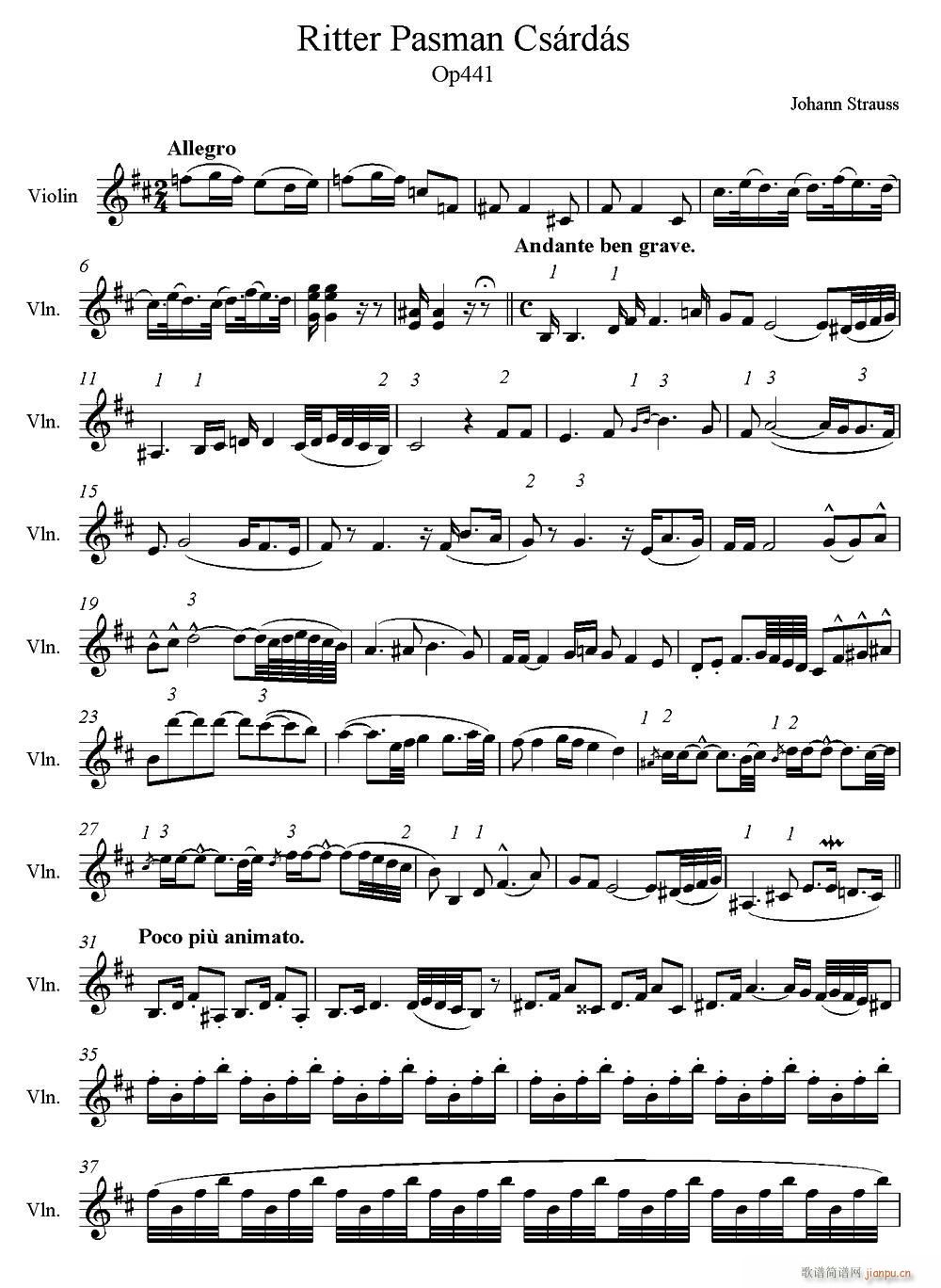 Ritter Pasman cs��rd��s Op 441(С�����V)1