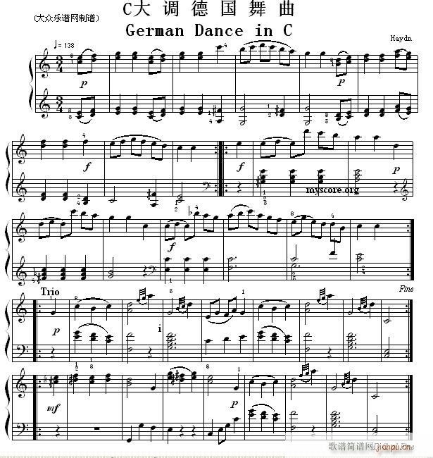 ����������Ŀ G���{������ German Dance in C(����V)1