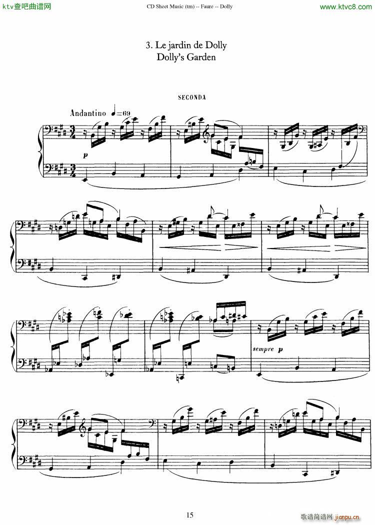 Faur�� op 56 Dolly Suite(����V)16