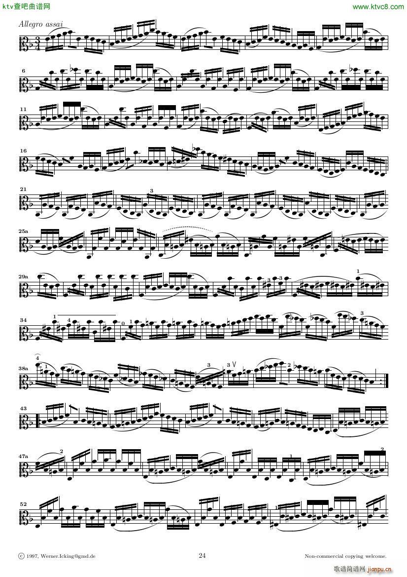 Bach JS BWV 1005 Sonata for Solo Violin in C(����V)24