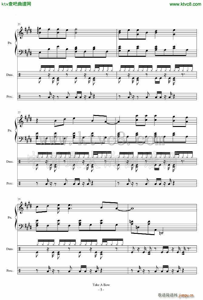 Take a Bow Piano Drums(����V)5