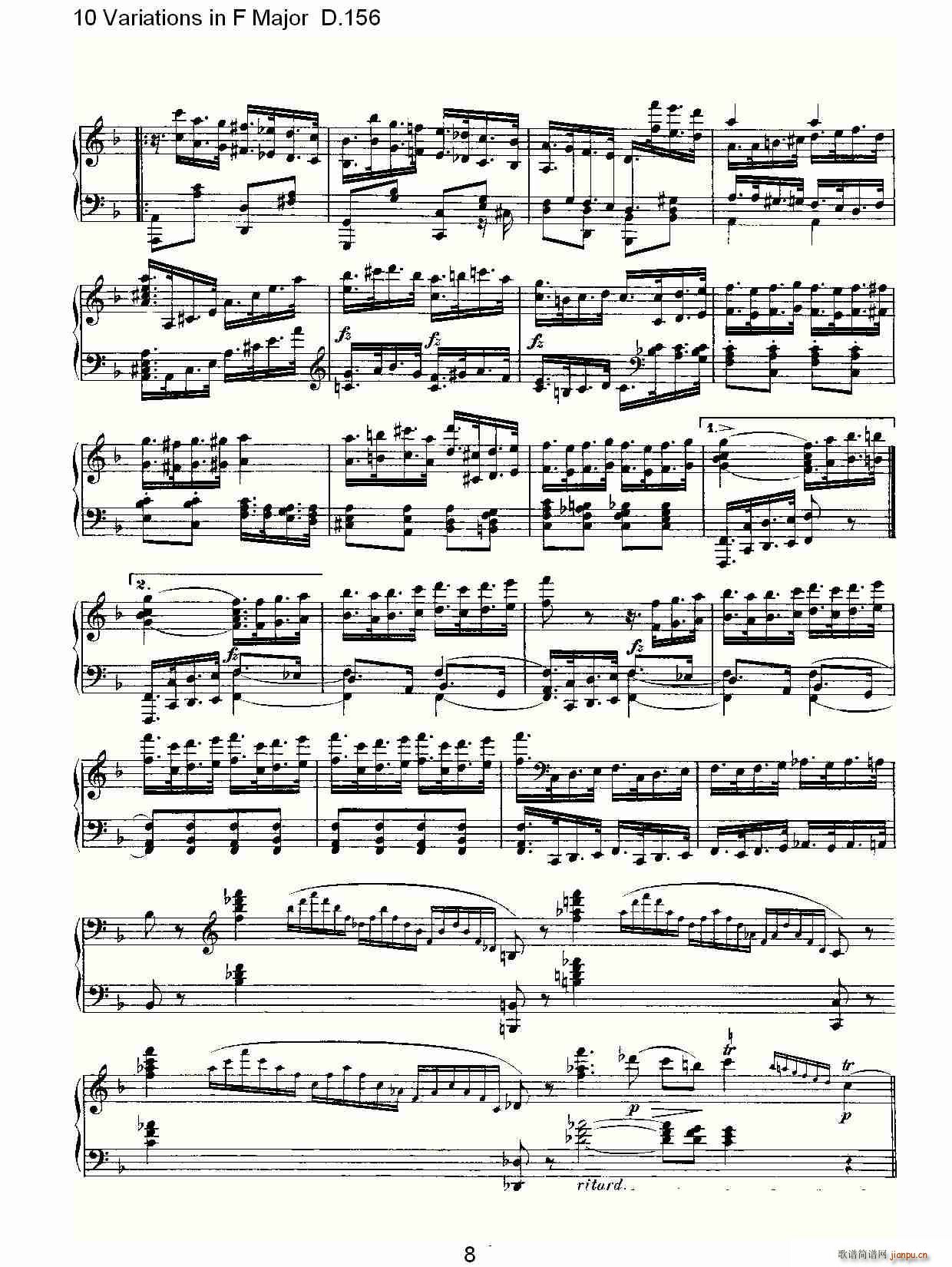 10 Variations in F Major D.156(ʮ�ּ�����)8